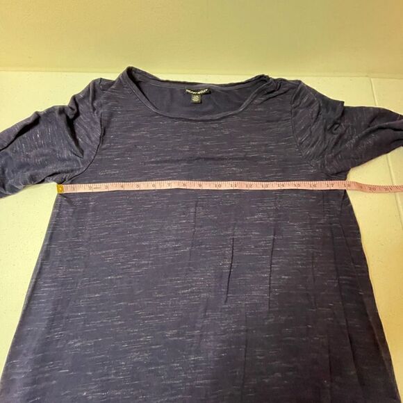 Two Hilary Radley long sleeve dresses. Blue and gray/White. Both Large - Picture 4 of 9